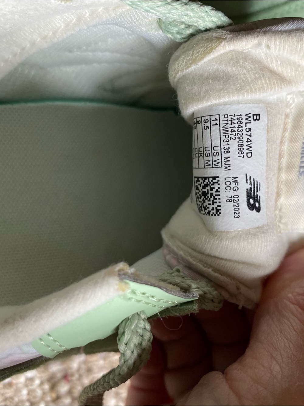 New Balance Women's Mint Green Suede Athletic Sneakers - Picture 7 of 8